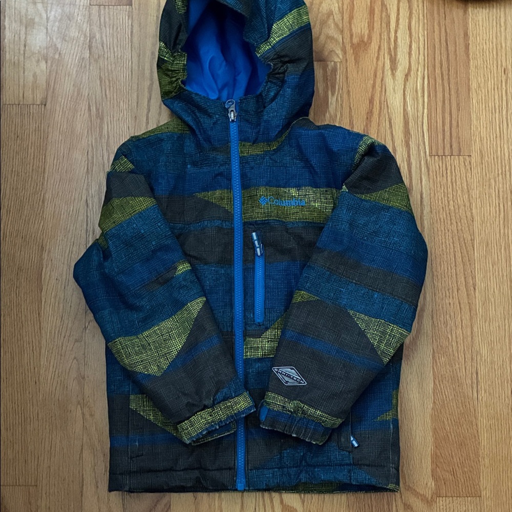 Columbia Kids' Blue and Green Omni-Heat Magic Mile Jacket